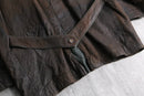 brown leather tyrolean jacket