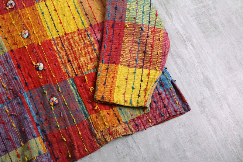 colorful patchwork pattern nep design jacket