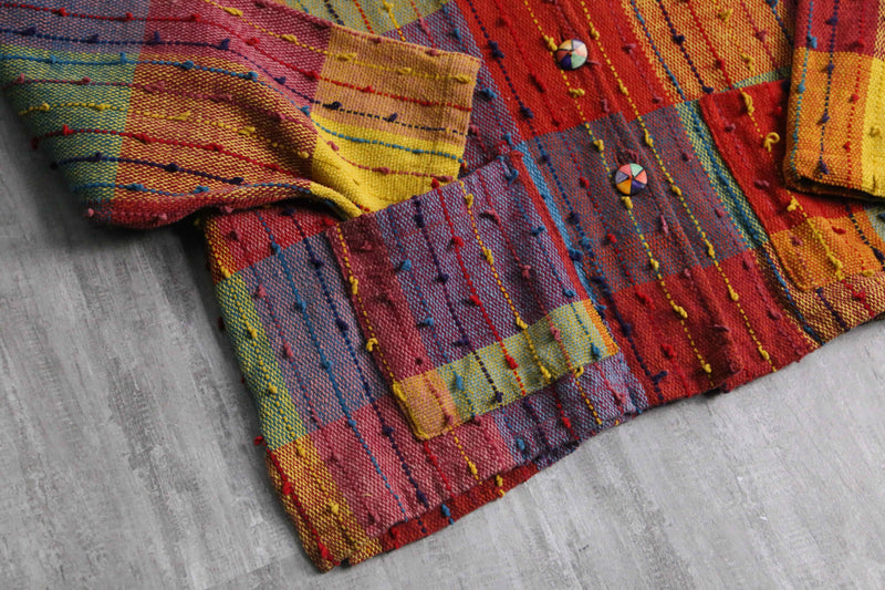 colorful patchwork pattern nep design jacket