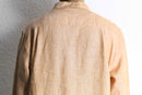 coral color linen L/S shirt