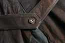brown leather tyrolean jacket