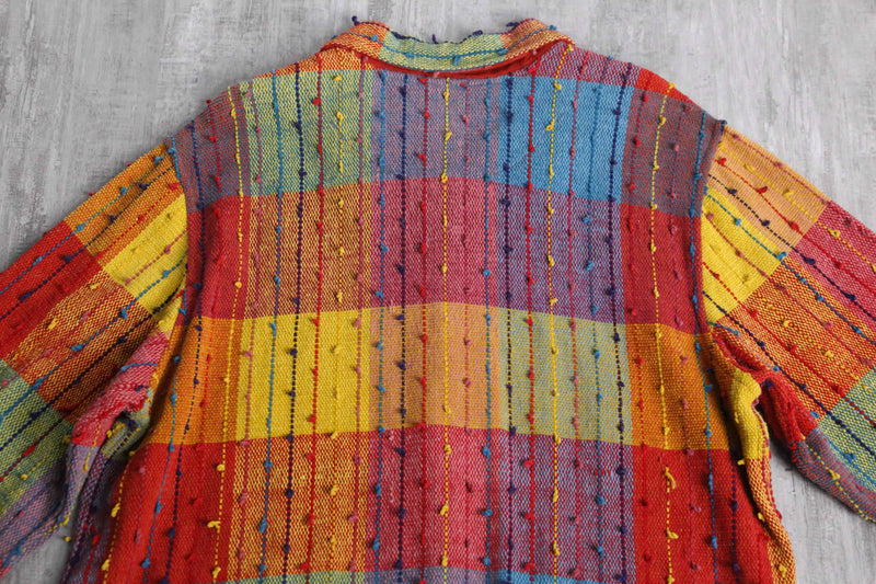 colorful patchwork pattern nep design jacket