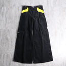 "STUKA"black × yellow wide pants
