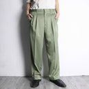 pistàcchio color fade stripe tuck slacks