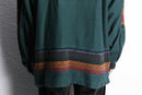 dark green embroidery cotton knit