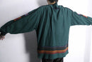 dark green embroidery cotton knit