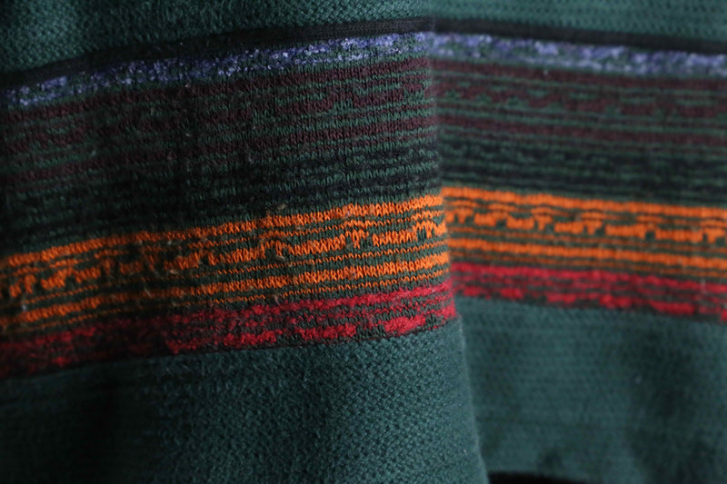 dark green embroidery cotton knit