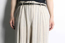 Ivory stripe relax wide pants