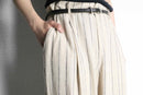 Ivory stripe relax wide pants