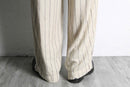 Ivory stripe relax wide pants