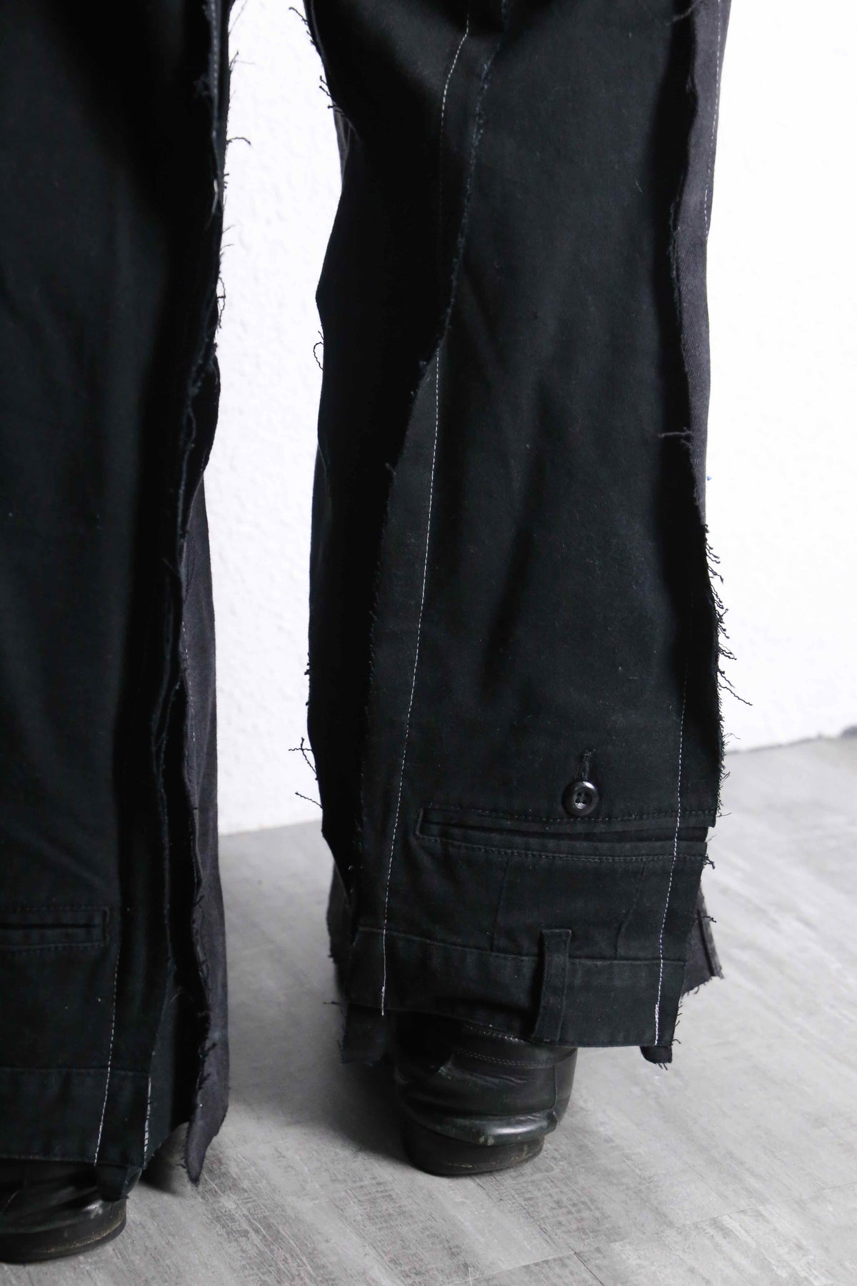 Re:make'' wide black denim pants
