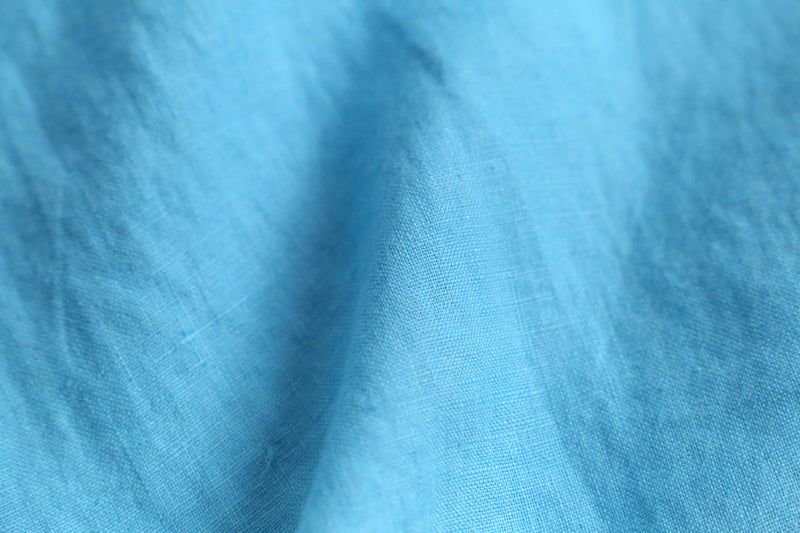 light blue color linen button-down shirt