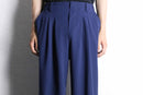 blue 2tuck wide straight easy pants