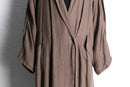 brown color linen gown