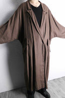 brown color linen gown