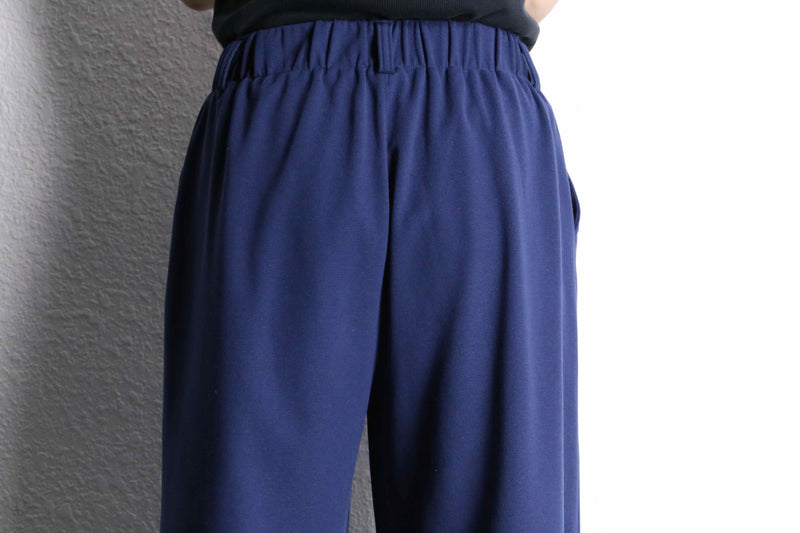 blue 2tuck wide straight easy pants