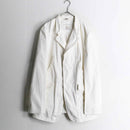 "Marithé François Girbaud" white stitch design tailored jacket