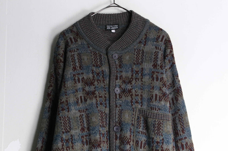 "Thomas Lloyd" green color total pattern cardigan