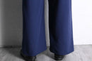 blue 2tuck wide straight easy pants