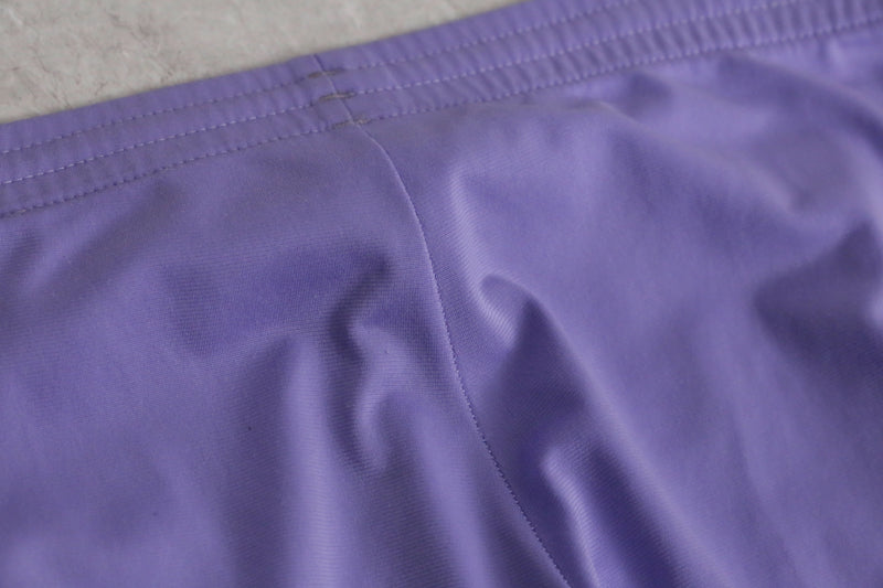 “adidas” purple × red flare track pants