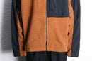 "Columbia" orange × black zip up fleece jacket
