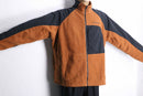 "Columbia" orange × black zip up fleece jacket