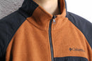 "Columbia" orange × black zip up fleece jacket