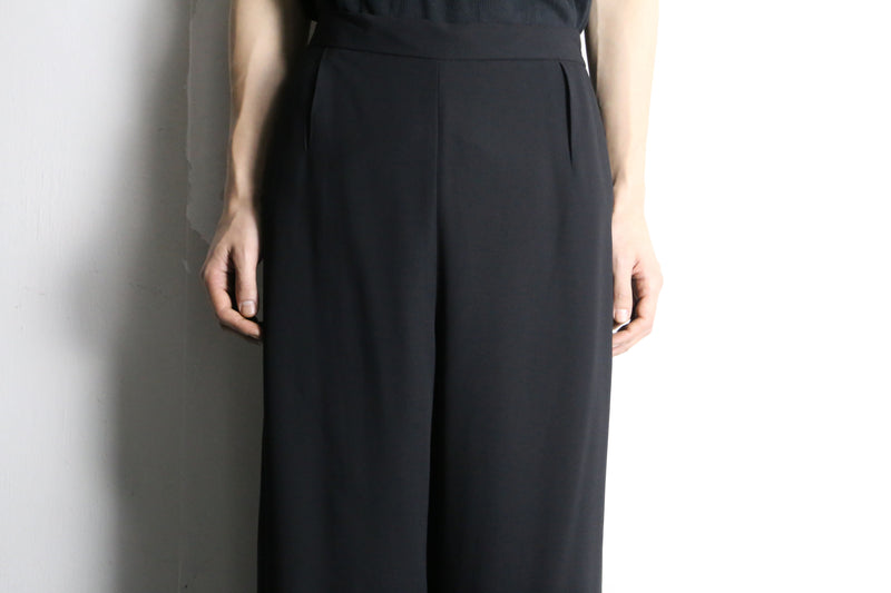 black sheer layered easy pants