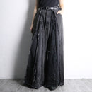 "Re:make" wide flare black denim pants