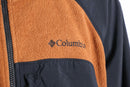 "Columbia" orange × black zip up fleece jacket