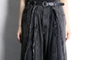 "Re:make" wide flare black denim pants