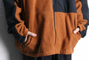 "Columbia" orange × black zip up fleece jacket