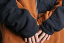 "Columbia" orange × black zip up fleece jacket
