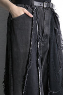 "Re:make" wide flare black denim pants