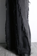 "Re:make" wide flare black denim pants