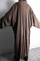 brown color linen gown