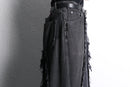 "Re:make" wide flare black denim pants