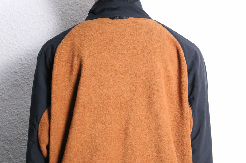 "Columbia" orange × black zip up fleece jacket