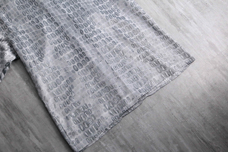 1990s ANNE KLEIN all silver jacquard shirt