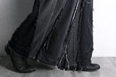 "Re:make" wide flare black denim pants