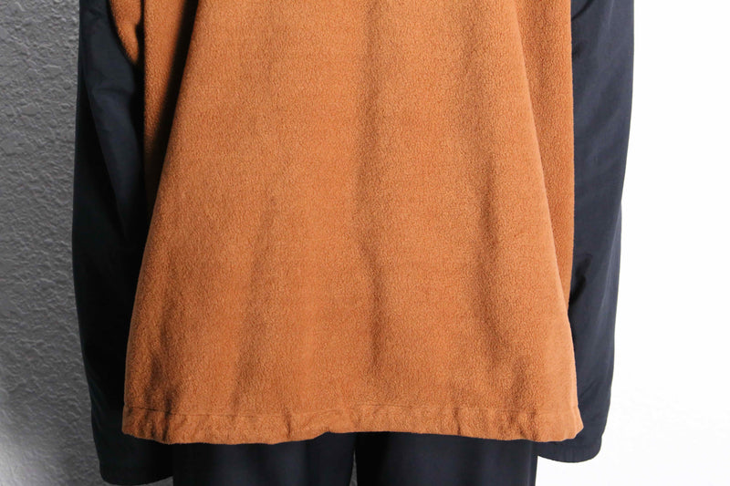 "Columbia" orange × black zip up fleece jacket