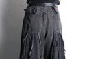 "Re:make" wide flare black denim pants