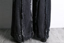 "Re:make" wide flare black denim pants