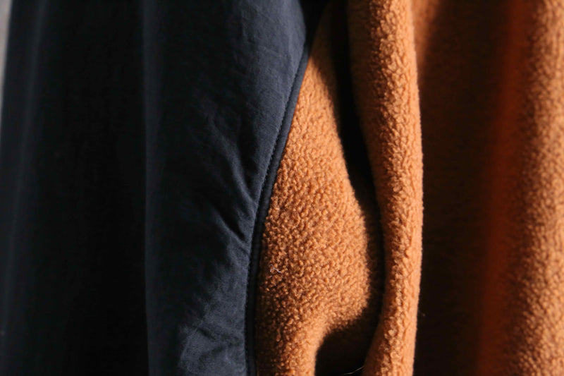 "Columbia" orange × black zip up fleece jacket
