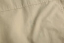 beige leather collar multi pocket blouson