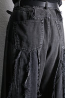 "Re:make" wide flare black denim pants