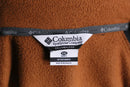 "Columbia" orange × black zip up fleece jacket