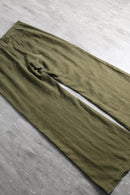 2000s olive linen baggy easy pants