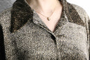 leopard stretch velours shirt