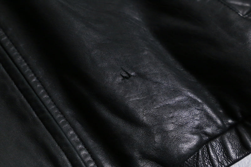 "St. John's Bay" black single lamb leather jacket